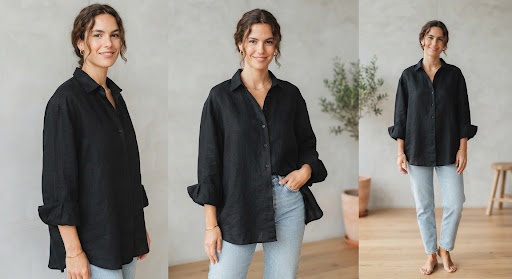 Camisa oversize de lino